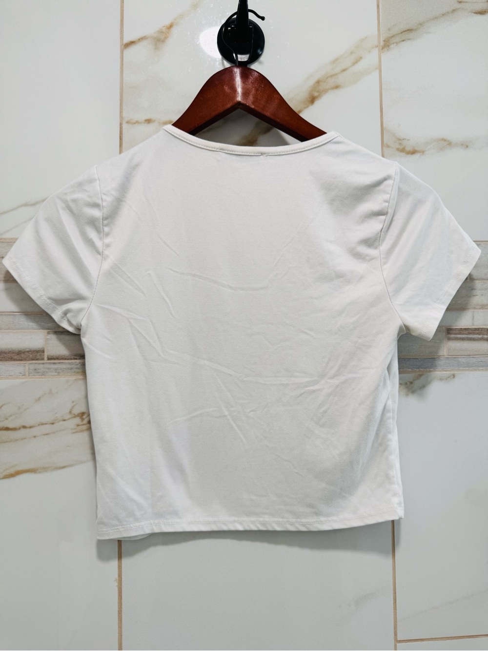 Sincerely Jules White Super Soft Crop Top Short Sleeve Minimalist Tee XS Y2K - Picture 3 of 5